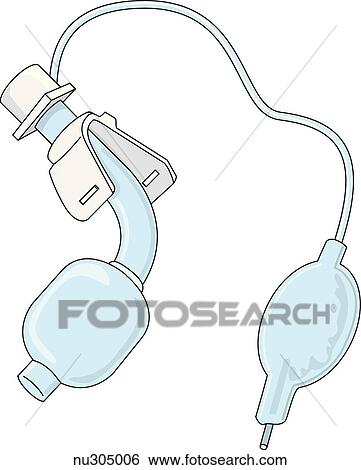 Stock Illustration of Single lumen endotracheal tube. nu305006 - Search ...