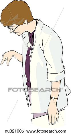Nurse pointing. View Large Illustration Stock Illustration - Nurse pointing.. Fotosearch