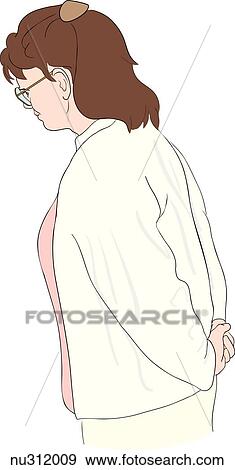 Stock Illustration - Older nurse supervising.. Fotosearch