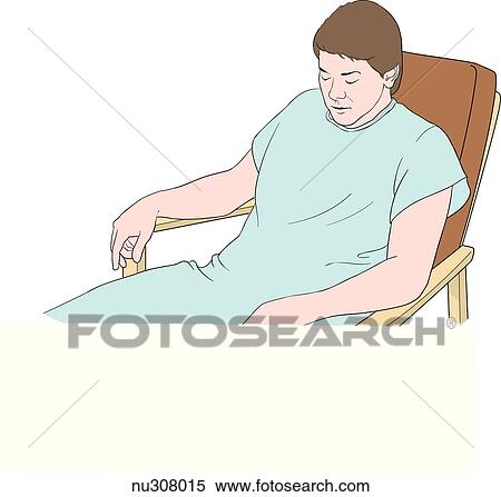 Patient relaxing in chair, eyes closed. View Large Illustration Stock Illustration - Patient relaxing in chair, eyes closed.. Fotosearch