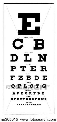 Snellen chart. View Large Illustration Stock Illustration - Snellen chart.. Fotosearch
