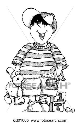 Stock Illustration - Drawing of boy with missing tooth.. Fotosearch