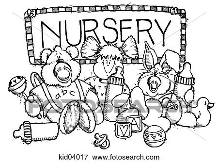 Stock Illustration - Illustration of baby toys and bottles.. Fotosearch