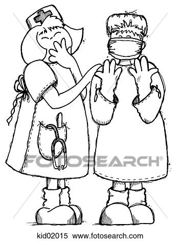 Illustration of children dressed up as doctor and nurse. View Large Illustration Stock Illustration - Illustration of children dressed up as doctor and nurse.. Fotosearch