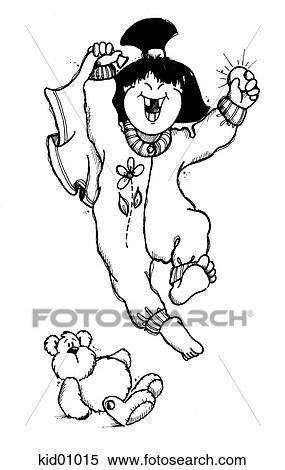 Illustration of girl after visit from tooth fairy. View Large Illustration Stock Illustration - Illustration of girl after visit from tooth fairy.. Fotosearch