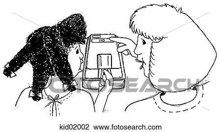 Illustration of girl having finger prick blood sugar test. View Large Illustration Drawing - Illustration of girl having finger prick blood sugar test.. Fotosearch