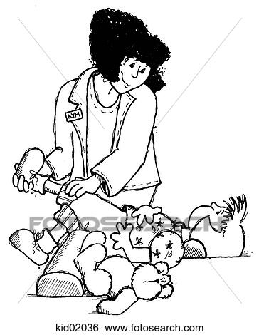 Illustration of physical therapist helping child with leg exercises. View Large Illustration Stock Illustration - Illustration of physical therapist helping child with leg exercises.. Fotosearch
