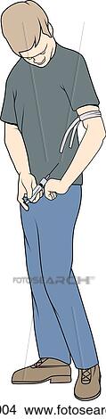 A teenager injecting a drug into his arm. View Large Illustration Stock Illustration - A teenager injecting a drug into his arm.. Fotosearch