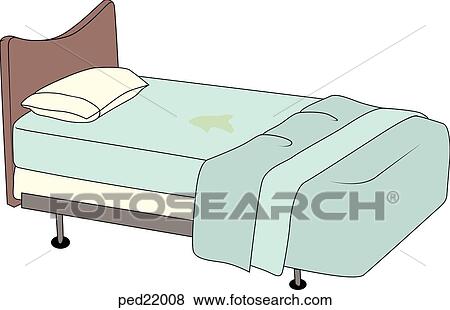 Bed with urine stain. View Large Illustration Stock Illustration - Bed with urine stain.. Fotosearch