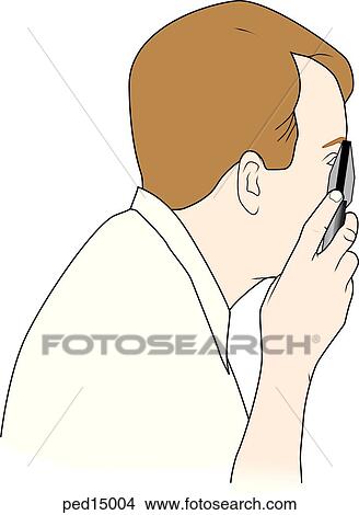 Stock Illustration - Doctor examining with ophthalmoscope.. Fotosearch