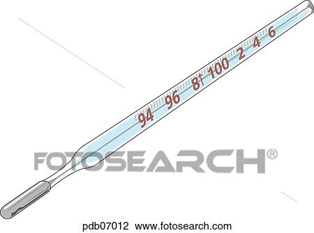 Drawing of a thermometer. View Large Illustration Drawing - Drawing of a thermometer.. Fotosearch