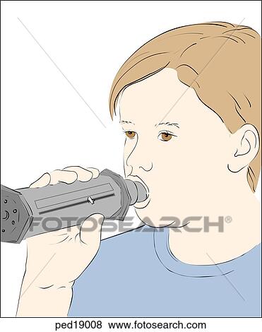 Illustration of 8-year-old boy demonstrating proper use of peak flow meter equipped with color-coded target zones for normal and reduced PEFR. View Large Illustration Stock Illustration - Illustration of 8-year-old boy demonstrating proper use of peak flow meter equipped with color-coded target zones for normal and reduced PEFR.. Fotosearch