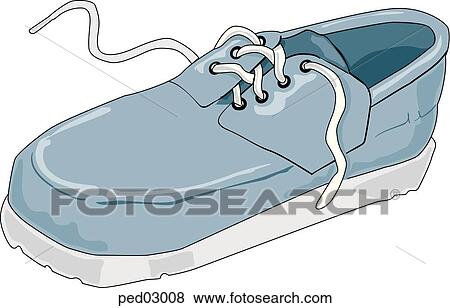 Stock Illustration - Illustration shows a new shoe which can cause a blister on the ball of a child's foot.. Fotosearch
