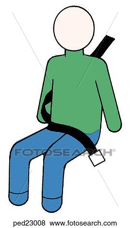 Stock Illustration - Image showing child with shoulder harness behind back which may result in injury.. Fotosearch