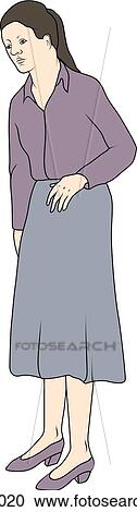 Clipart - Mother looking sad.. Fotosearch