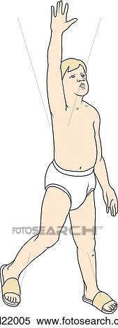 Older child of 9 or 10 playing wearing underwear-shaped diapers. View Large Illustration Stock Illustration - Older child of 9 or 10 playing wearing underwear-shaped diapers.. Fotosearch