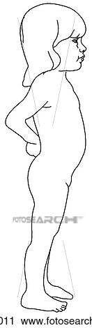 Female child figure View Large Illustration Clip Art - Female child figure. Fotosearch