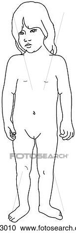Clipart - Female child figure. Fotosearch