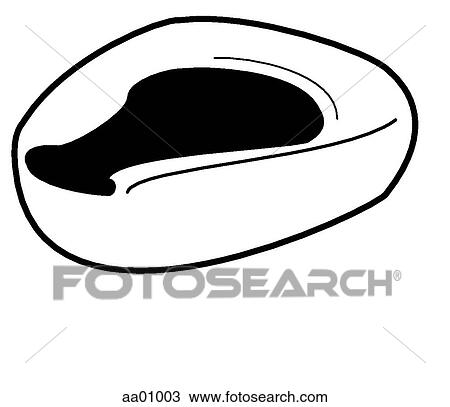 Drawing - Bedpan. Fotosearch