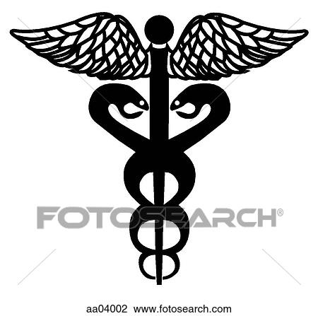 Drawing - Caduceus 1. Fotosearch