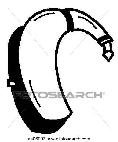 Hearing aid View Large Illustration Drawing - Hearing aid. Fotosearch