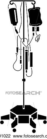 Drawing - Intravenous equipment. Fotosearch