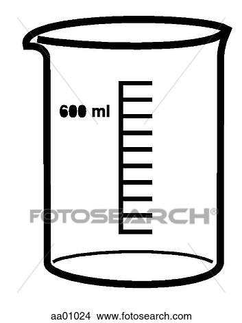 Stock Illustration - Laboratory beaker. Fotosearch