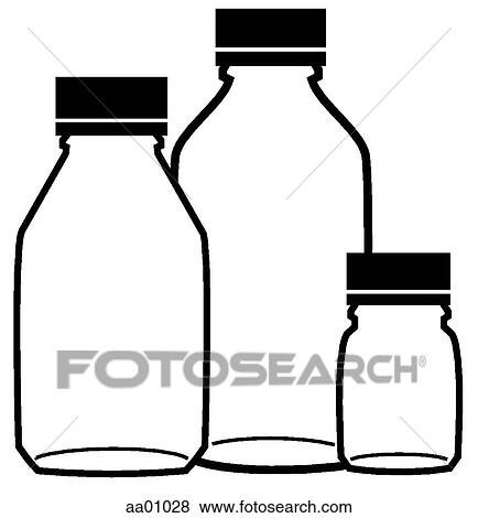 Stock Illustration - Liquid drug bottles. Fotosearch