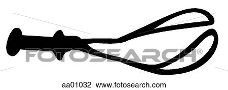 Drawing - Obstetric forceps. Fotosearch