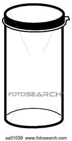 Pill bottle View Large Illustration Stock Illustration - Pill bottle. Fotosearch