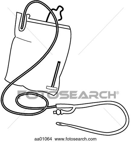 Stock Illustration - Urinary catheter and bag. Fotosearch