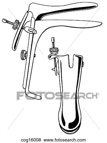 Stock Illustration - Speculum, adult vaginal--medium Graves. Fotosearch