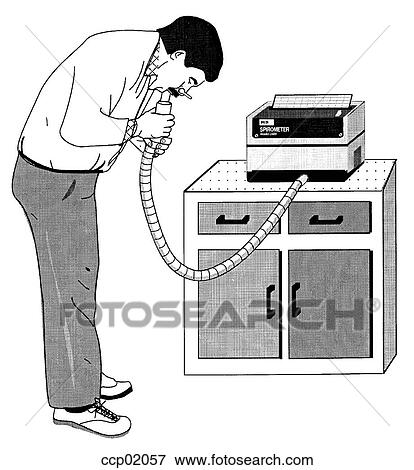Stock Illustration - Pulmonary function testing, forced spirometry--pt2. Fotosearch