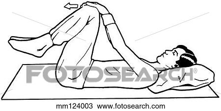 Drawing - Exercise, abdominal muscles. Fotosearch