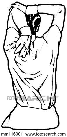 Exercise, arm stretch View Large Illustration Clip Art - Exercise, arm stretch. Fotosearch