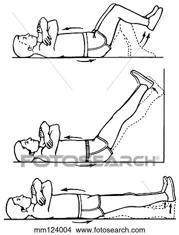 Exercise, lower abdominals View Large Illustration Stock Illustration - Exercise, lower abdominals. Fotosearch