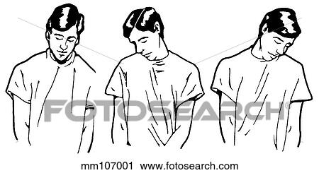 Clip Art - Exercise, neck, pit look. Fotosearch