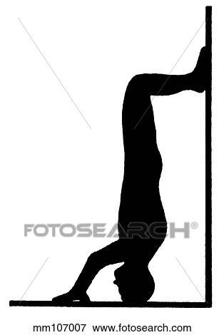 Headache, head stand therapy View Large Illustration Stock Illustration - Headache, head stand therapy. Fotosearch
