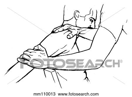 Drawing - Shoulder extension. Fotosearch