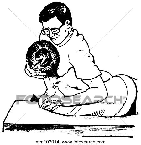 Technique 2, cervical spine View Large Illustration Stock Illustration - Technique 2, cervical spine. Fotosearch