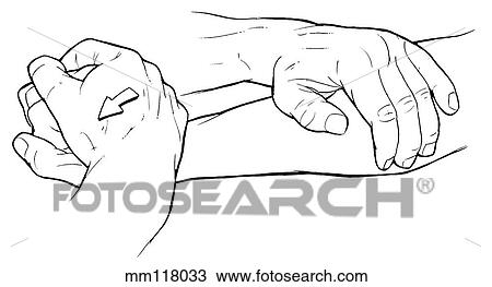 Wrist extension View Large Illustration Drawing - Wrist extension. Fotosearch