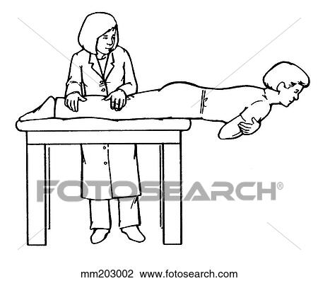 Back and hip extension View Large Illustration Drawing - Back and hip extension. Fotosearch