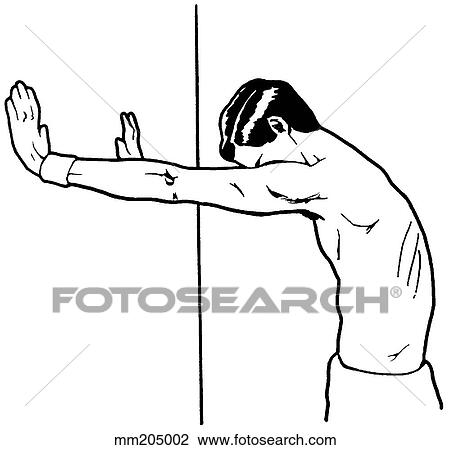 Exercise, back hunch View Large Illustration Drawing - Exercise, back hunch. Fotosearch