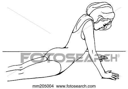 Exercise, backward bending View Large Illustration Stock Illustration - Exercise, backward bending. Fotosearch
