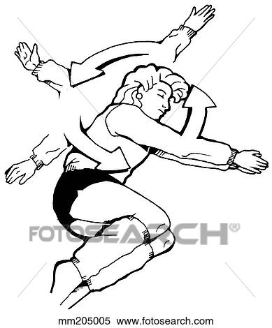 Stock Illustration - Exercise, circumduction. Fotosearch