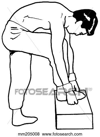 Exercise, foot touch View Large Illustration Stock Illustration - Exercise, foot touch. Fotosearch
