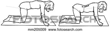 Exercise, forward pelvic tilt View Large Illustration Stock Illustration - Exercise, forward pelvic tilt. Fotosearch