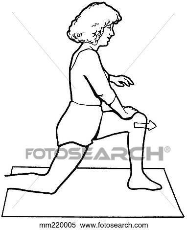 Exercise, lunge View Large Illustration Stock Illustration - Exercise, lunge. Fotosearch