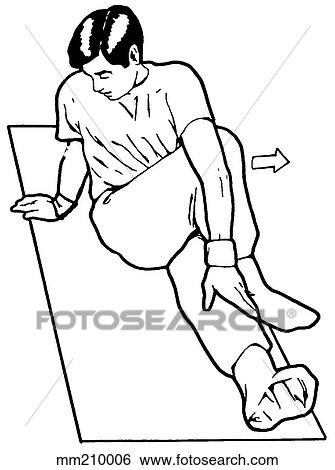 Exercise, trunk twist View Large Illustration Stock Illustration - Exercise, trunk twist. Fotosearch