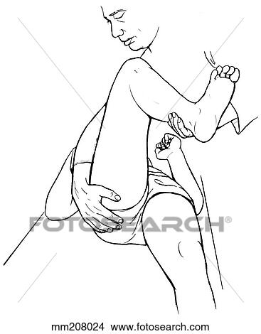 Hip external rotation View Large Illustration Stock Illustration - Hip external rotation. Fotosearch